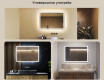 Огледала С LED Подсветка 100x70cm с Dual color, Сензорен превключвател, Отоплителна рогозка, Високоговорител - L141 #2