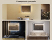 Огледала С LED Подсветка 70x50cm с Dual color, Сензорен превключвател, Отоплителна рогозка - L49 #2