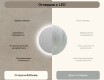 Кръгло огледало за баня с LED осветление 60 см c Dual color, Сензорен превключвател #6