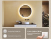 Кръгло огледало за баня с LED осветление 80 см c Dual color, Сензорен превключвател #4