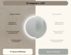 Кръгло огледало за баня с LED осветление 80 см c Dual color, Сензорен превключвател #6