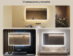Правоъгълно огледало за баня с LED осветление 120x70 см c Dual color, Сензорен превключвател #2