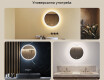 Кръгли огледала за баня с LED осветление 60 см c Dual color, Сензорен превключвател, Отоплителна рогозка #2