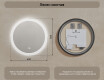 Кръгли огледала за баня с LED осветление 60 см c Dual color, Сензорен превключвател, Отоплителна рогозка #8