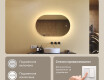 Овално огледало с LED осветление 80x50/50x80 cm, двоен цвят, сензорен бутон, отоплителна подложка #4