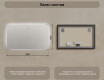 Осветено огледало за баня 60x80/80x60 см с неутрална светлина 4500K #6