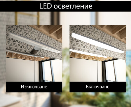 Шкаф За Баня LED Anthracit Mateo 70 x 60 см #3