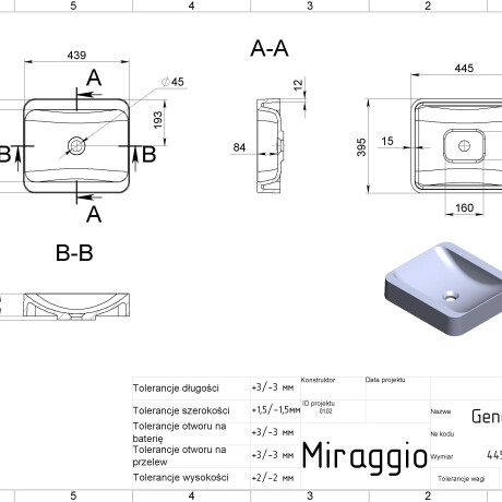 Умивалник GENEVA MIRASOFT #1