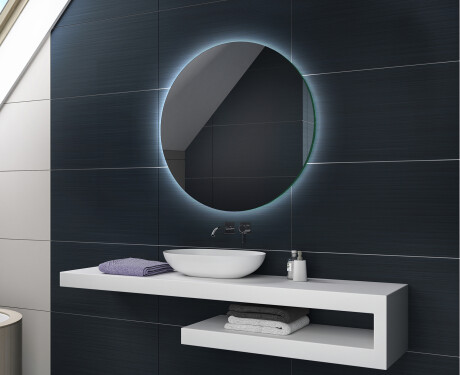 Кръгло огледало с LED осветление за баня с батерия L82 #2