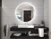 Кръгло огледало с LED осветление за баня с батерия L82 #5