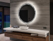 Кръгло огледало с LED осветление за баня с батерия L115