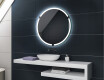 Кръгло огледало с LED осветление за баня с батерия L119 #2