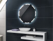 Кръгло огледало с LED осветление за баня с батерия L120 #2