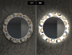 Кръгло Декоративно Огледало С LED Осветление За Хол - Donuts #7