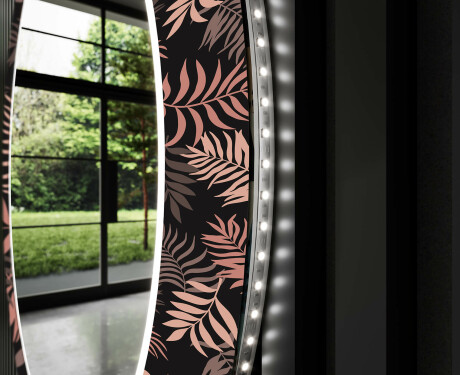 Кръгло Декоративно Огледало С LED Осветление За Хол - Jungle #11