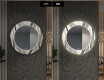 Кръгло Декоративно Огледало С LED Осветление За Коридор - Waves #7