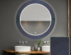 Кръгло Декоративно Огледало С LED Осветление За Баня - Blue Drawing #1