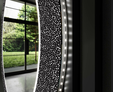 Кръгло Декоративно Огледало С LED Осветление За Баня - Dotts #11