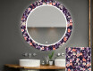 Кръгло Декоративно Огледало С LED Осветление За Баня - Elegant Flowers #1