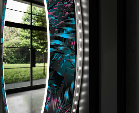 Кръгло Декоративно Огледало С LED Осветление За Баня - Fluo Tropic #11