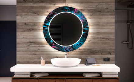 Кръгло Декоративно Огледало С LED Осветление За Баня - Fluo Tropic