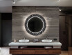 Кръгло Декоративно Огледало С LED Осветление За Баня - Gothic #12