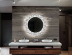 Кръгло Декоративно Огледало С LED Осветление За Баня - Industrial #12