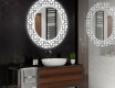 Кръгло Декоративно Огледало С LED Осветление За Баня - Industrial #2