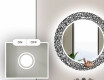 Кръгло Декоративно Огледало С LED Осветление За Баня - Letters #4