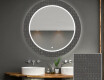 Кръгло Декоративно Огледало С LED Осветление За Баня - Microcircuit #1