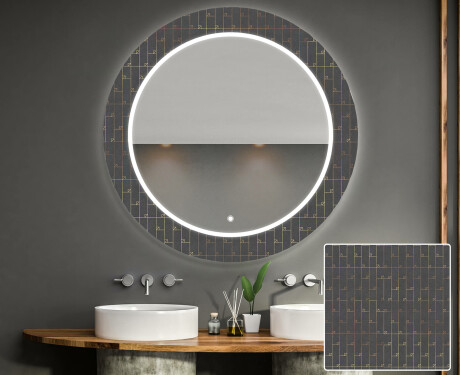 Кръгло Декоративно Огледало С LED Осветление За Баня - Microcircuit