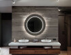 Кръгло Декоративно Огледало С LED Осветление За Баня - Microcircuit #12