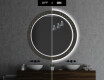 Кръгло Декоративно Огледало С LED Осветление За Баня - Microcircuit #7