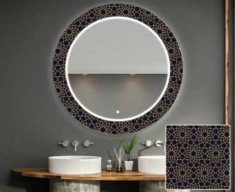 Кръгло Декоративно Огледало С LED Осветление За Баня - Ornament
