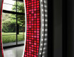 Кръгло Декоративно Огледало С LED Осветление За Баня - Red Mosaic #11
