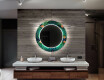 Кръгло Декоративно Огледало С LED Осветление За Баня - Tropical #12