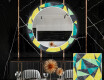 Кръгло Декоративно Огледало С LEd Осветление За Трапезария - Abstract Geometric #1