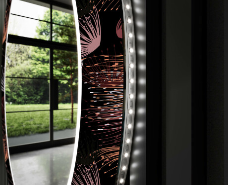 Кръгло Декоративно Огледало С LED Осветление За Хол - Dandelion #11
