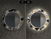 Кръгло Декоративно Огледало С LEd Осветление За Трапезария - Marble Pattern #7