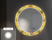 Кръгло Декоративно Огледало С LED Осветление За Коридор - Gold Triangles #4