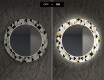 Кръгло Декоративно Огледало С LEd Осветление За Трапезария - Geometric Patterns #7