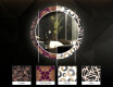 Кръгло Декоративно Огледало С LED Осветление За Хол - Gold Mandala #6
