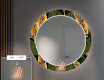 Кръгло Декоративно Огледало С LED Осветление За Коридор - Botanical Flowers #5
