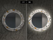 Кръгло Декоративно Огледало С LEd Осветление За Трапезария - Chamomile #7