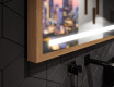 Правоъгълно LED огледало за баня с рамка FrameLine L09 #3