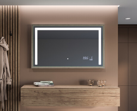 Правоъгълно LED огледало за баня с рамка FrameLine L11 #12