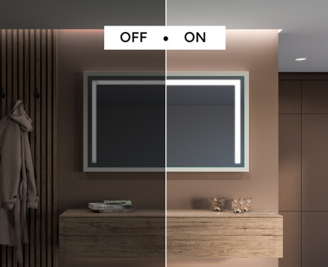 Правоъгълно LED огледало за баня с рамка FrameLine L11 #5