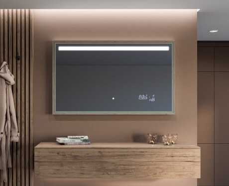 Правоъгълно LED огледало за баня с рамка FrameLine L12 #12