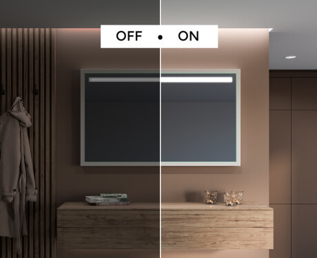 Правоъгълно LED огледало за баня с рамка FrameLine L12 #5
