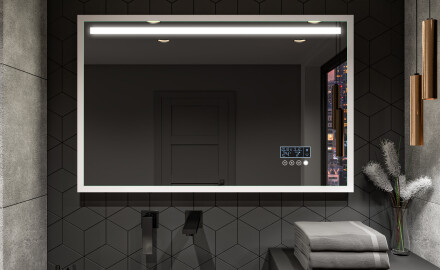 Правоъгълно LED огледало за баня с рамка FrameLine L12